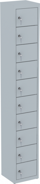Ladeschrank mit USB-Steckdosen - 1 Abteil - 10 Fächer
