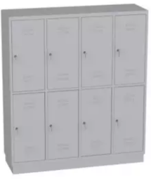 Garderobenschrank - 4 Abteile - 8 Fächer - Grundschule - 1500x1590x480 mm (HxBxT)