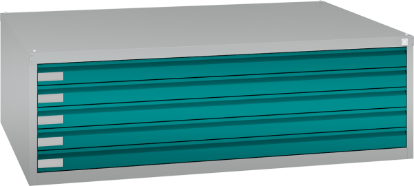 Zeichnungsschrank - 5 Schubladen - stapelbar - DIN A0 - 420x1315x920 mm (HxBxT)
