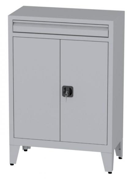Büroschrank mit Schublade auf Füßen - 2 Einlegeböden - 1160x800x400 mm (HxBxT)