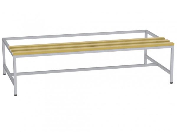 Sitzbank mit Holzlatten - zum Schrank SU400/4 - 395x1590x770 mm (HxBxT)