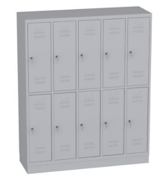 Garderobenschrank - 5 Abteile - 10 Fächer - Grundschule - 1500x1480x480mm (HxBxT)