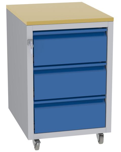 Werkstatttisch, Rollcontainer - 3 Schubladen - 675x450x555 mm (HxBxT) - Typ E