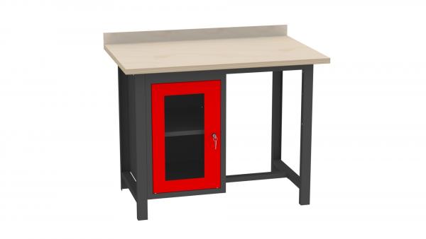 Werkstatttisch mit Plexiglastür - 880x1140x725 mm (HxBxT)
