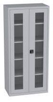 Büroschrank mit Plexiglastüren - 4 Einlegeböden - 1950x900x400 mm (HxBxT)