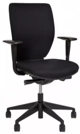 Bürodrehstuhl mit 3D Armlehnen - gepolstert - Kunststofffußkreuz - GS zertifiziert