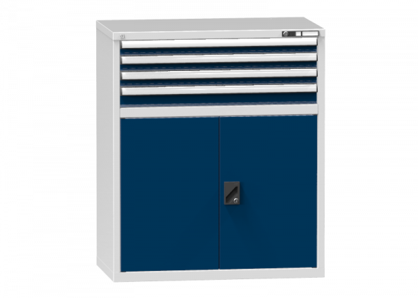 Schubladenschrank - Standcontainer - 3+1 Schublade, 1x Tür 750mm - 1215x1037x600 mm (HxBxT)