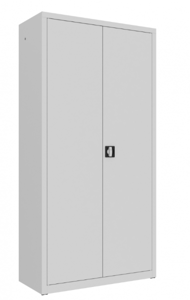 Büroschrank m. Flügeltüren - Fach m. Kleiderstange, Hutablage - 4 Fächer - 1990x1000x435 mm (HxBxT)