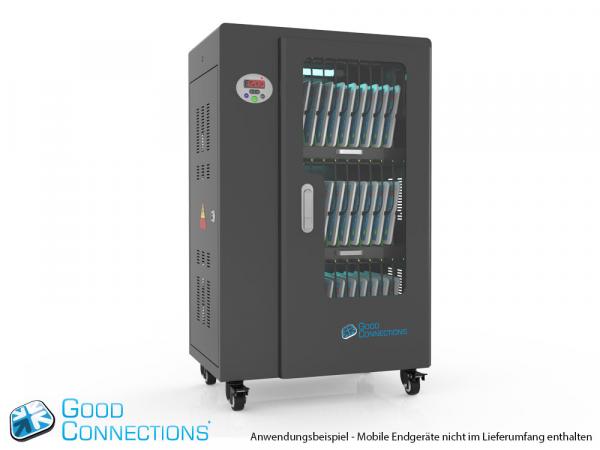 Tablet-Ladewagen für bis zu 30 Geräte - inkl. UV-C Desinfektion, Smart Control, Synchronisierung