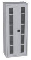 Büroschrank mit Plexiglastüren - 4 Einlegeböden - 1950x800x400 mm (HxBxT)